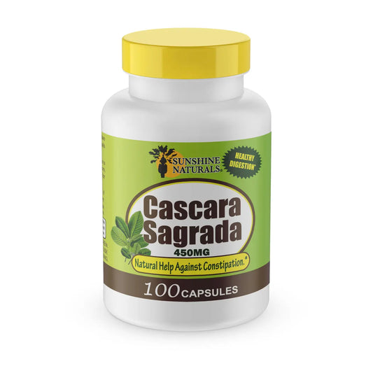 Cascara Sagrada 450mg 100 Capsules Sunshinenaturals