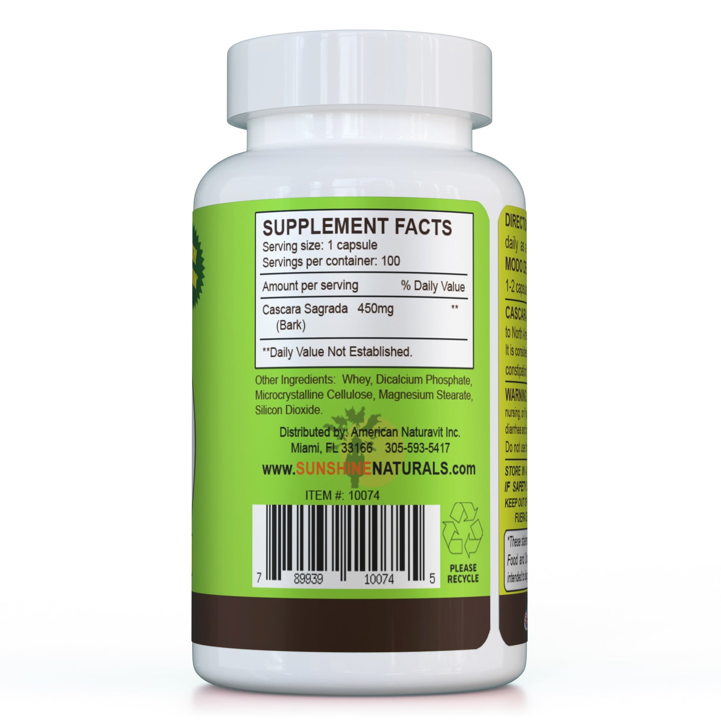 Cascara Sagrada 450mg 100 Capsules