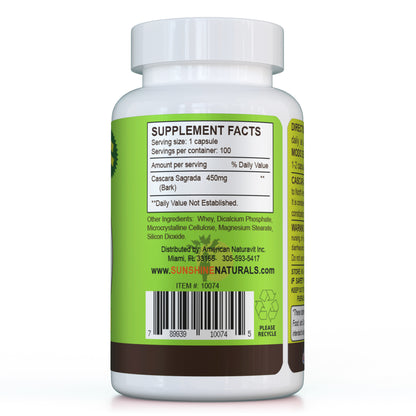 Cascara Sagrada 450mg 100 Capsules