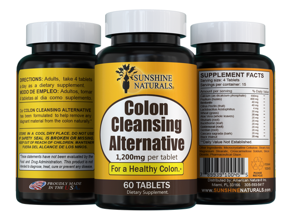 Colon Cleanse 60 Tablets - Sunshine Naturals