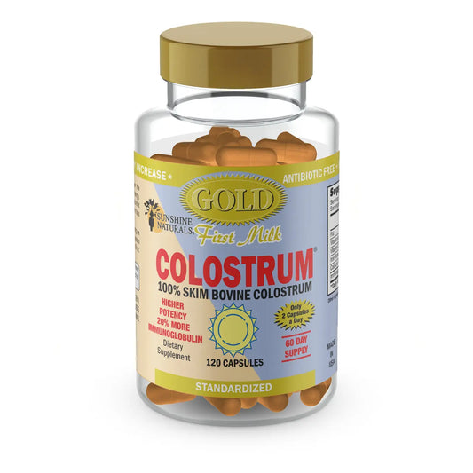 Colostrum GOLD First Milk 120 Capsules Sunshinenaturals