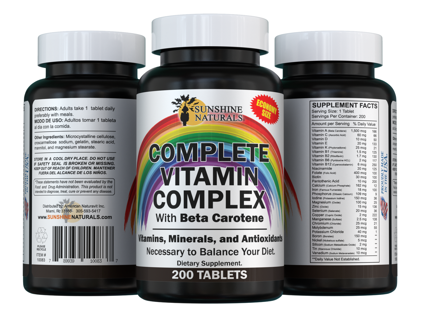 Complete Vitamin Complex 200 Tablets