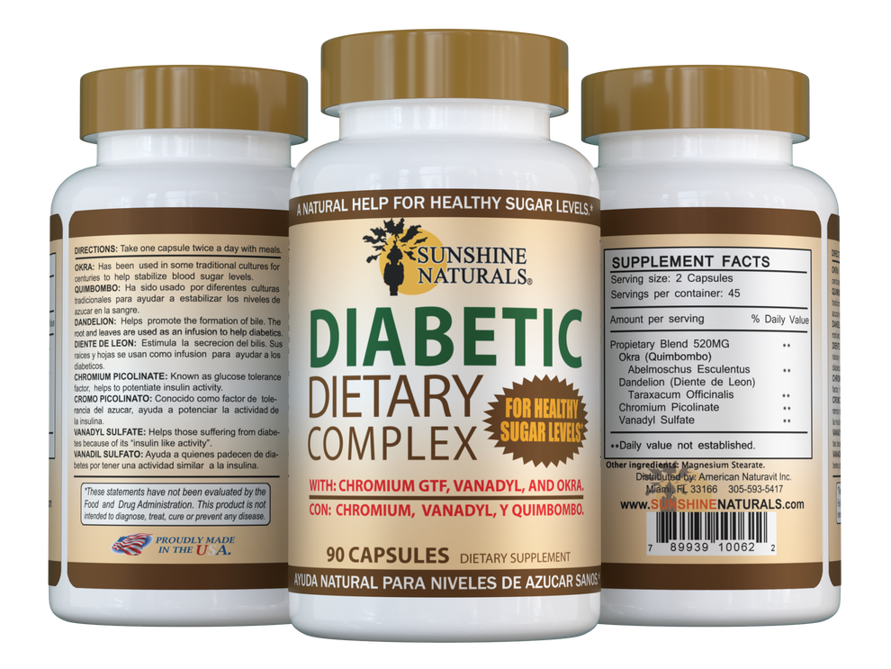 Diabetic Complex 90 Capsules - Sunshine Naturals