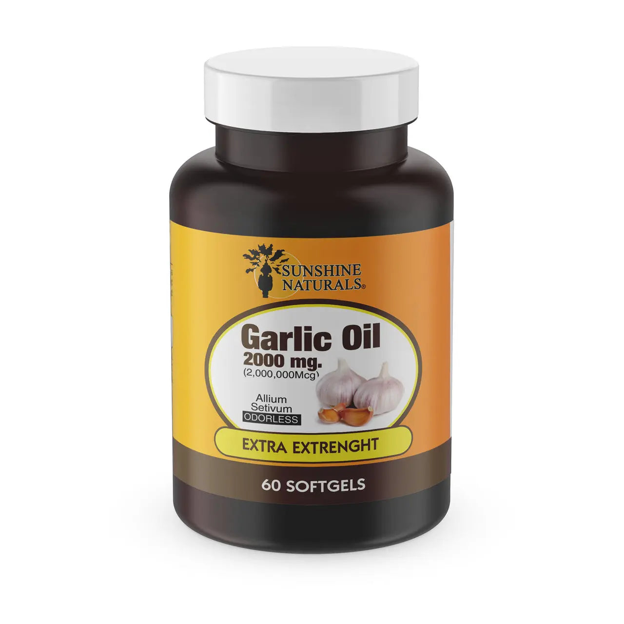 Garlic Oil 2000mg 60 Sofgels Sunshinenaturals