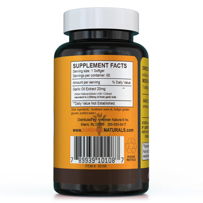 Garlic Oil 2000mg 60 Sofgels