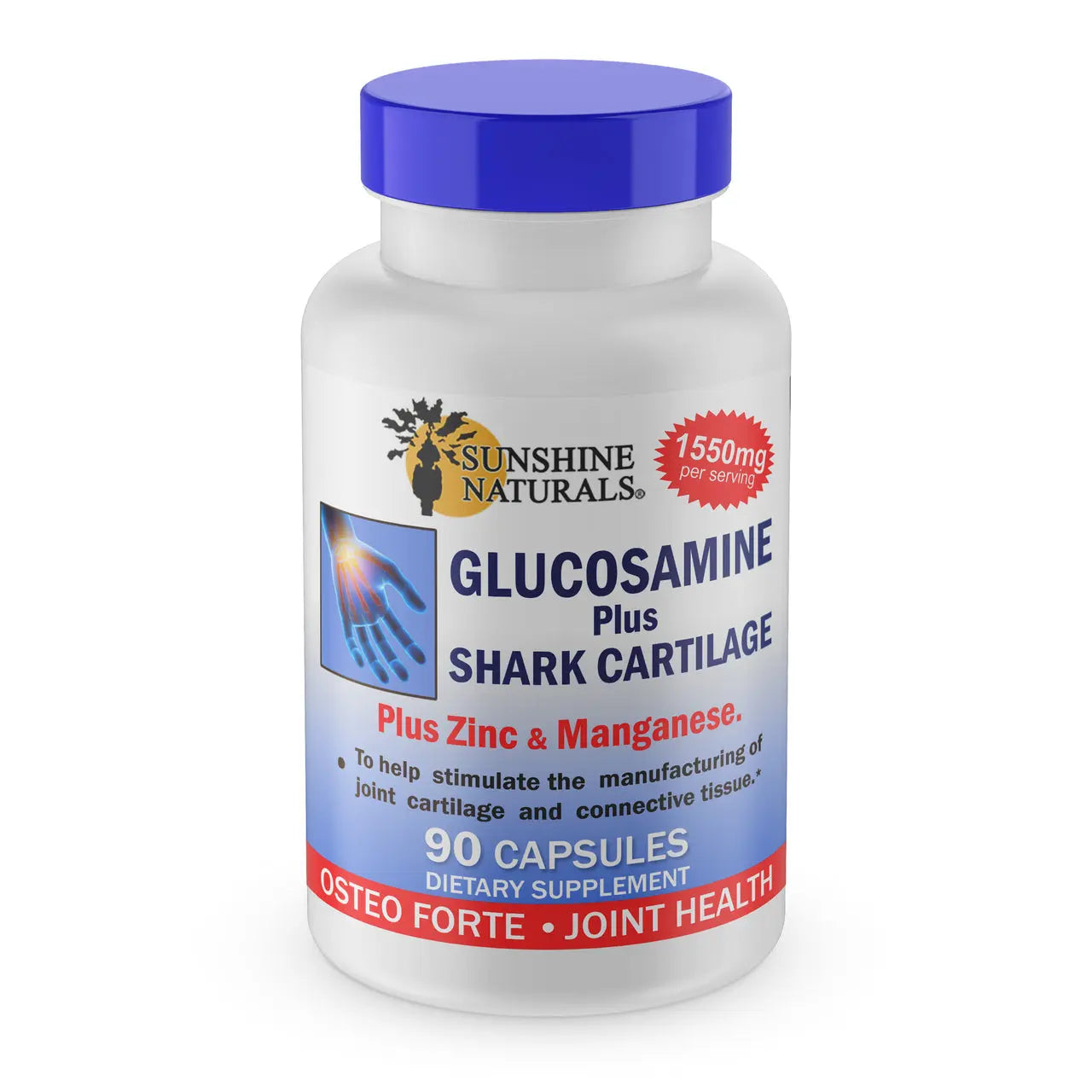 Glucosamine plus Shark Cartilage 90 Capsules Sunshinenaturals