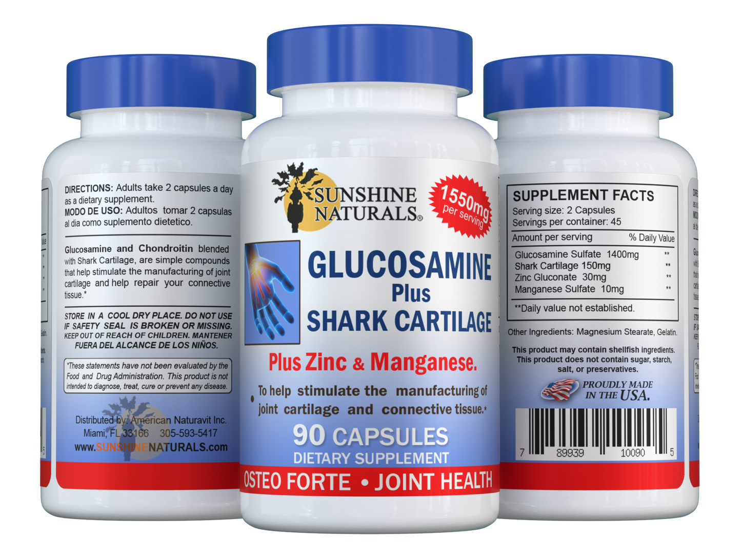 Glucosamine plus Shark Cartilage 90 Capsules
