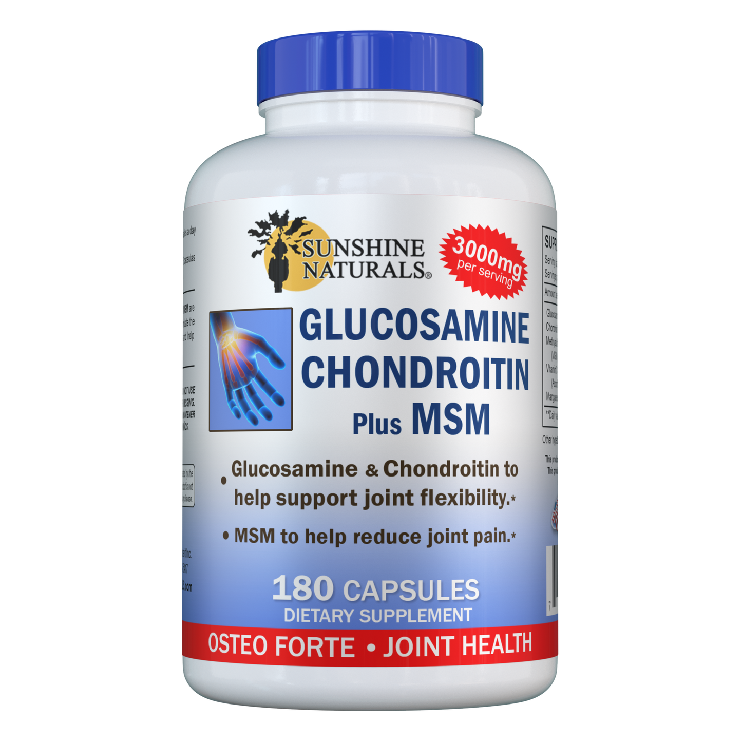 Glucosamine Sulfate, Chondroitin, and MSM 180 Capsules