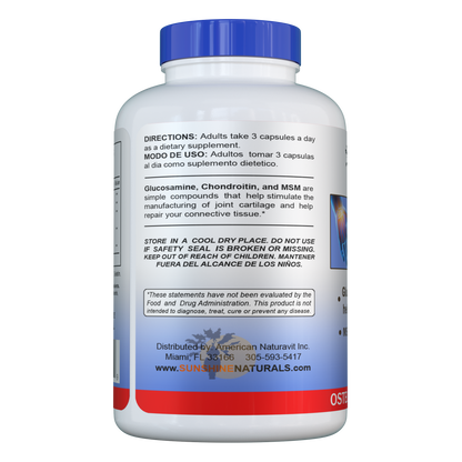 Glucosamine Sulfate, Chondroitin, and MSM 180 Capsules