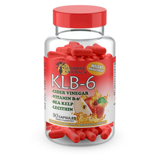 Lecithin Kelp Vitamin B-6 Cider Vinegar 90 capsules Sunshinenaturals