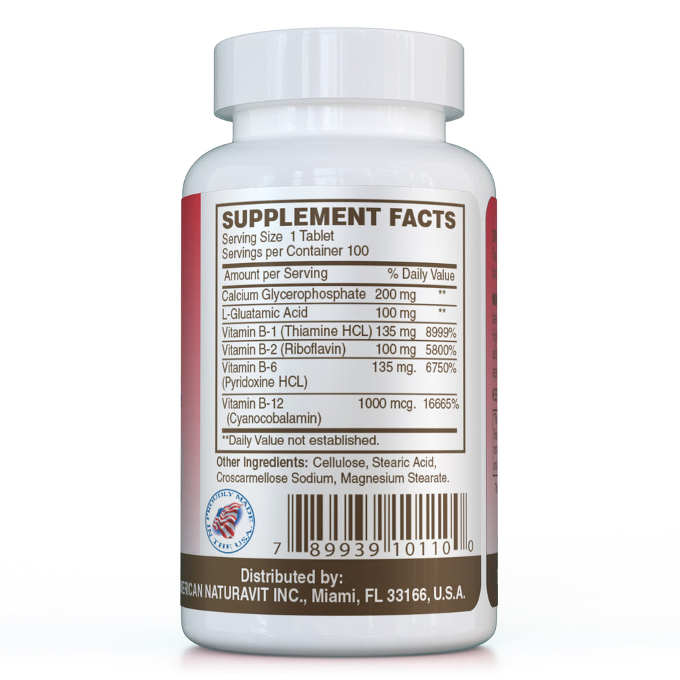 Neuro - complex PLUS - 100 Tablets - Sunshine Naturals