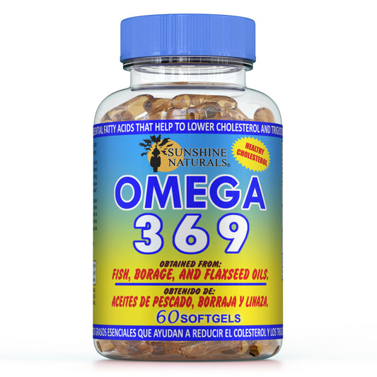 Omega 3-6-9 Fish, Borage, and Flaxseed oil 3600mg 60 Softgels