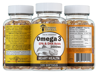 Omega 3 Fish oil 2000mg 120 Softgels