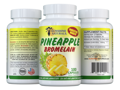 Piña-Plus (Bromelain) 100 Capsules