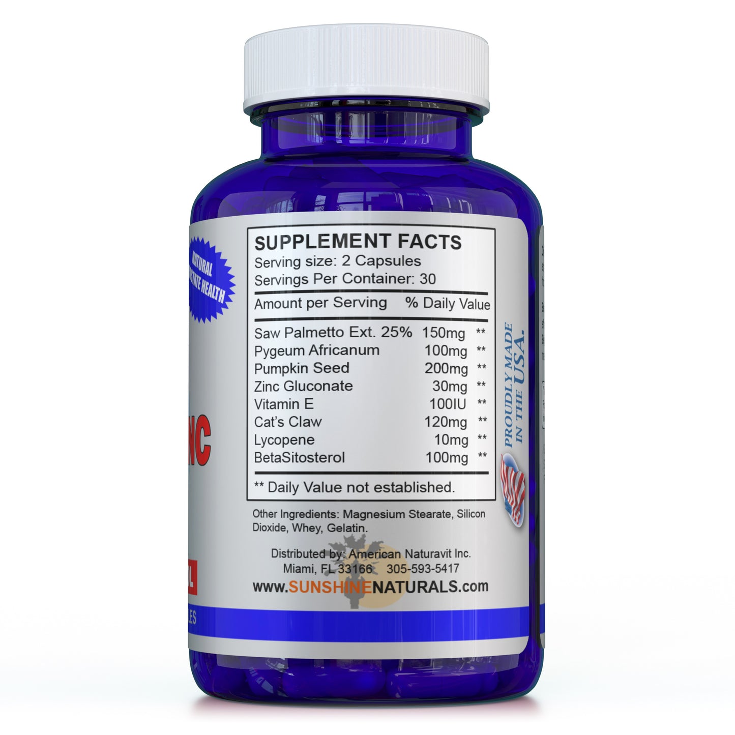 Prostazinc with Betasitosterol, Prostate Health  60 Capsules