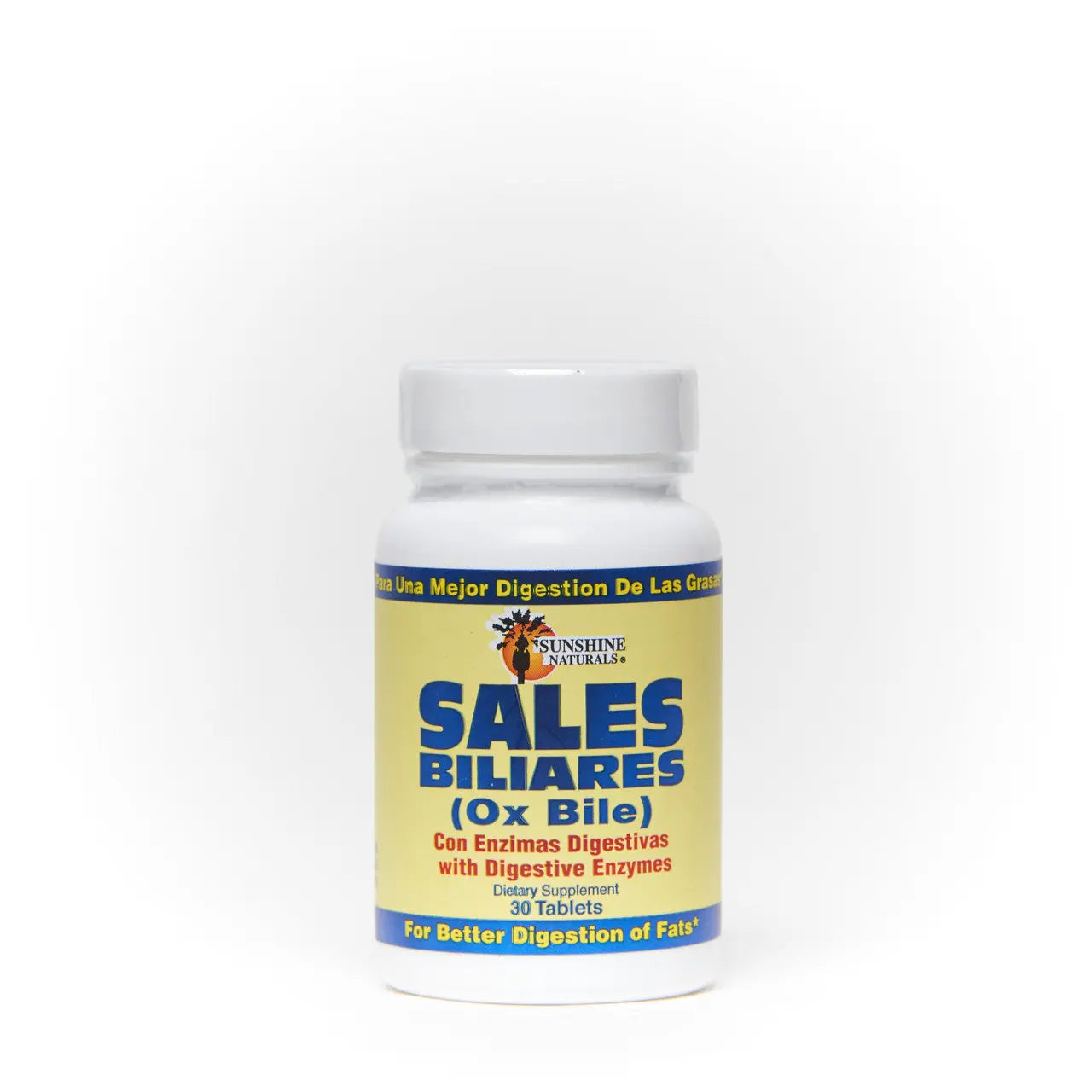 Sales Biliares (Ox Bile) plus Digestive Enzymes 30 Tablets Sunshinenaturals