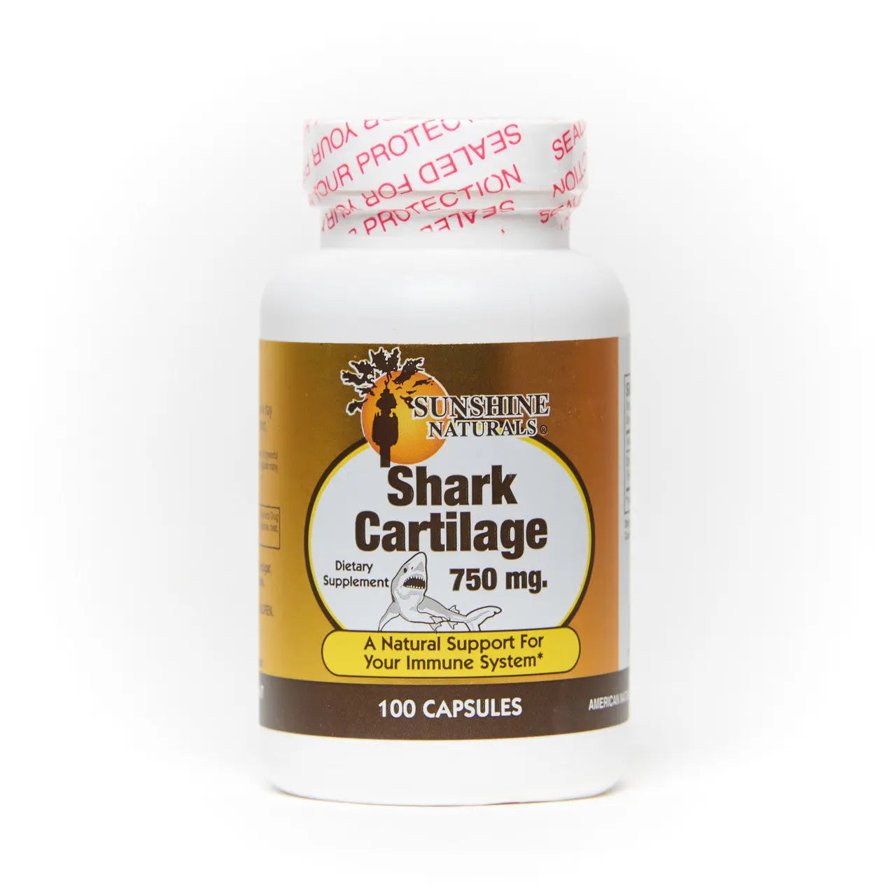 Shark Cartilage 750mg 100 Capsules Sunshinenaturals