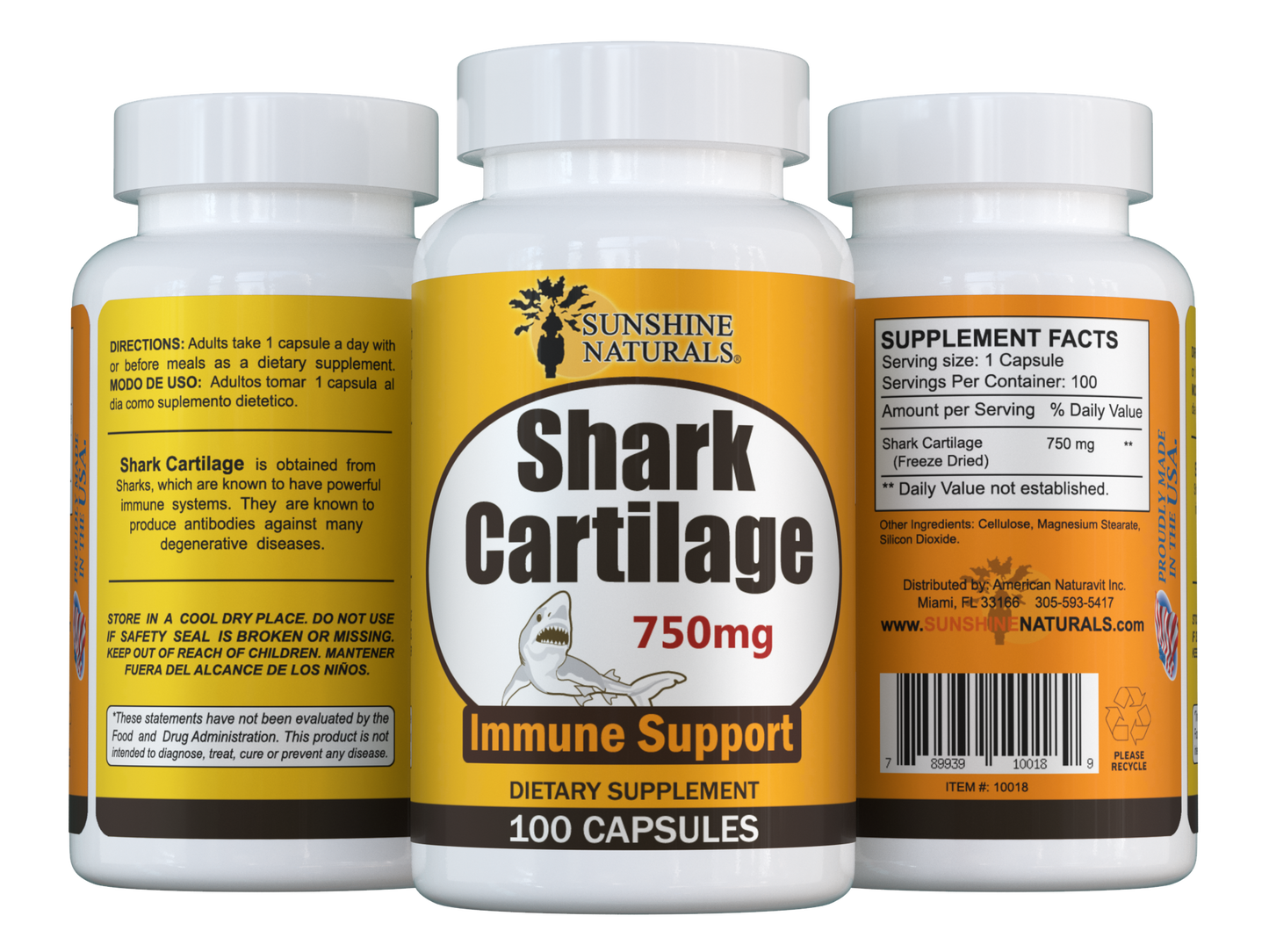 Shark Cartilage 750mg 100 Capsules