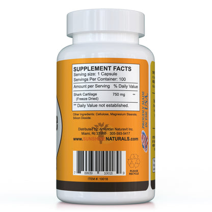 Shark Cartilage 750mg 100 Capsules