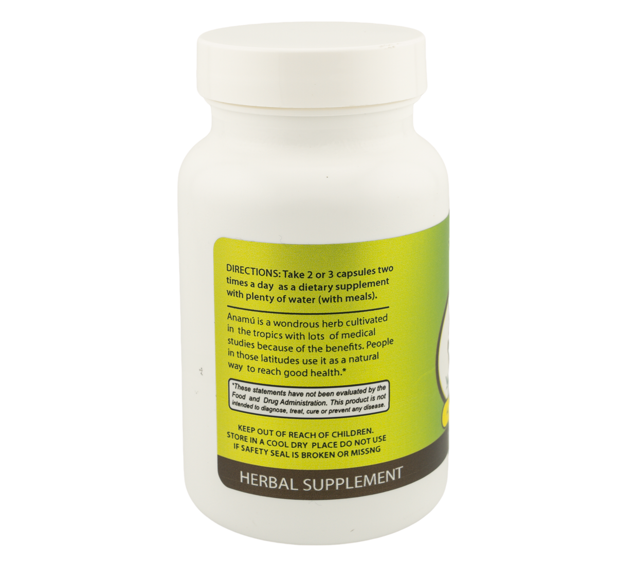 Organic Anamu Pills 1250mg - Guinea Hen Weed Herbal Supplement, 120 Capsules For Immune Support