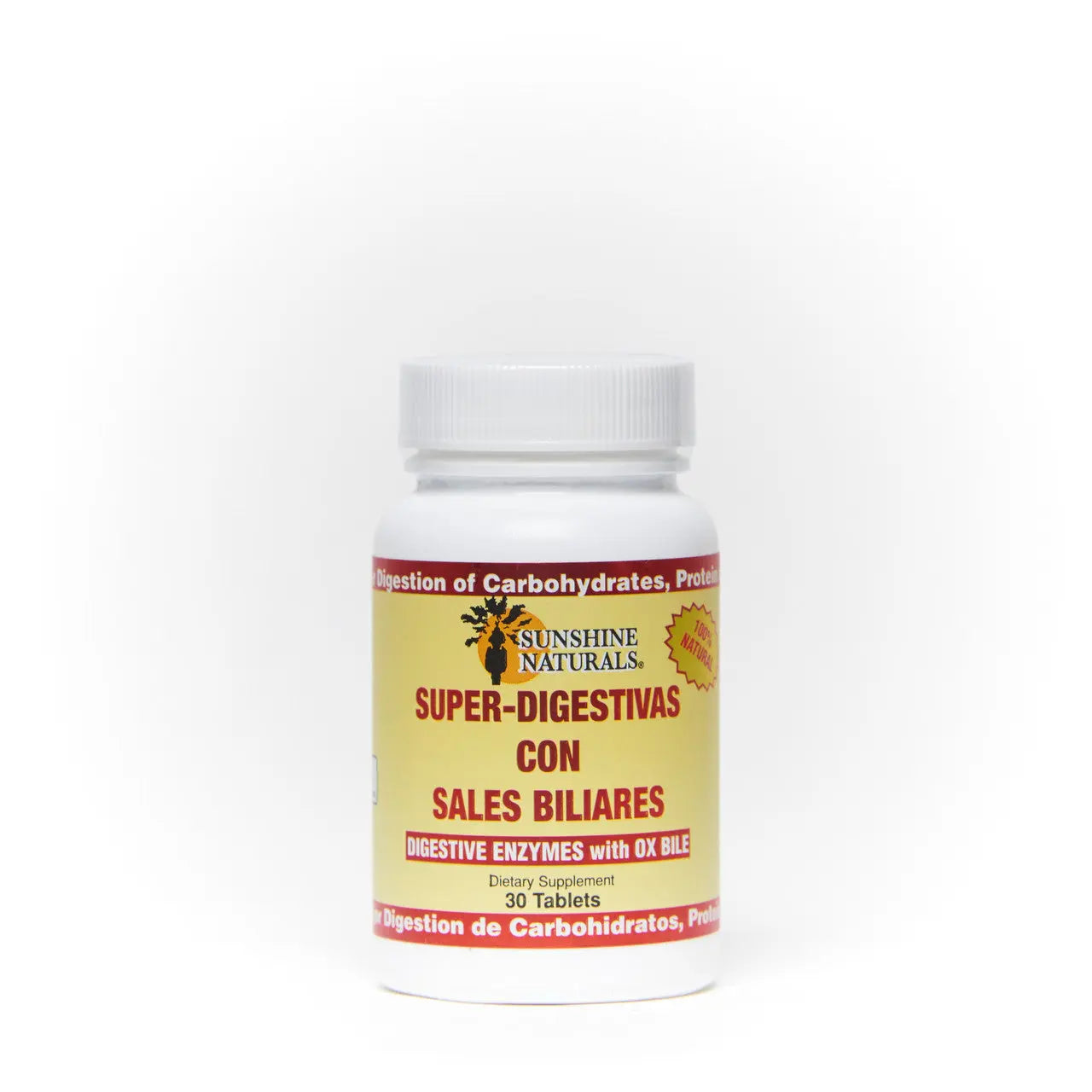 Super Digestives with Ox Bile (Super Digestivas) 30 Tablets Sunshinenaturals