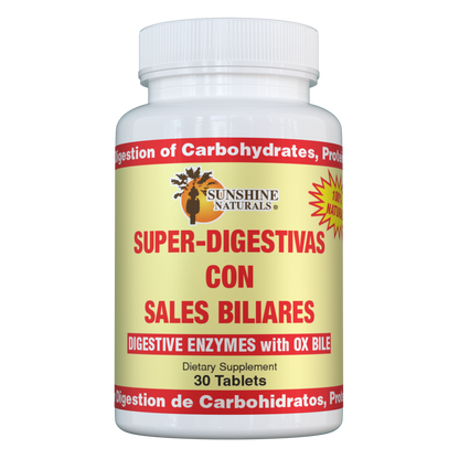 Super Digestives with Ox Bile (Super Digestivas) 30 Tablets