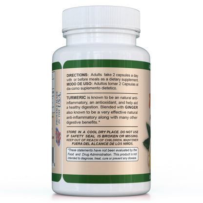Turmeric Curcuma plus Ginger 90 Capsules