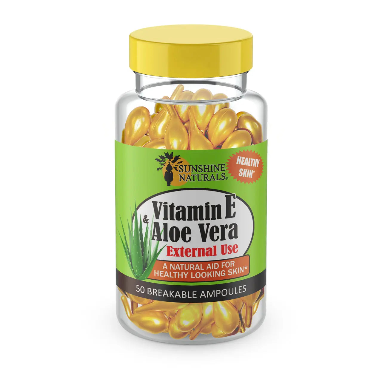 Vitamin E & Aloe Vera 50 breakable ampoules Sunshinenaturals