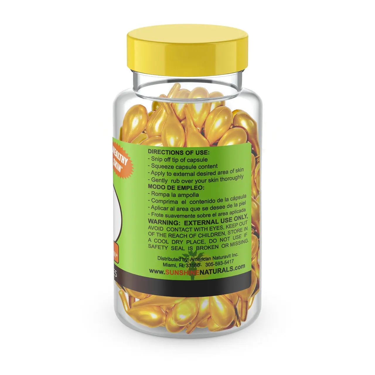Vitamin E & Aloe Vera 50 breakable ampoules Sunshinenaturals