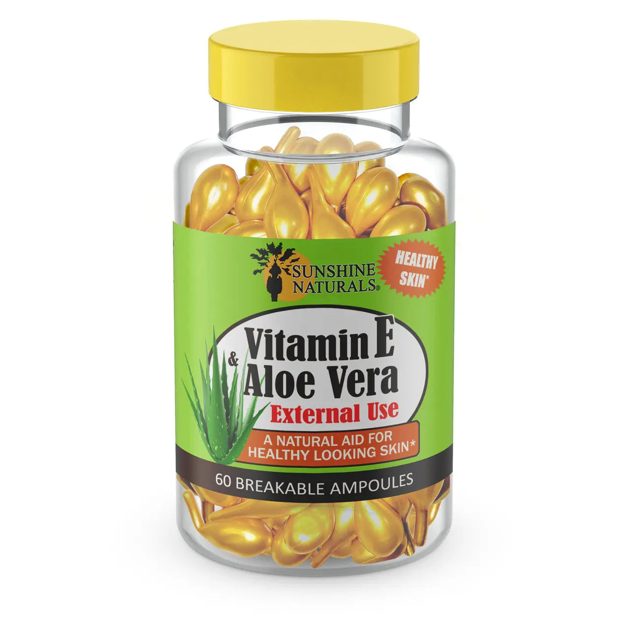 Vitamin E & Aloe Vera 60 breakable ampoules Sunshinenaturals