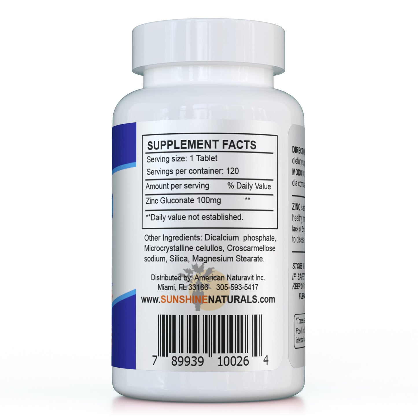Zinc Gluconate 100mg 120 Tablets